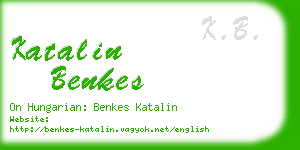 katalin benkes business card